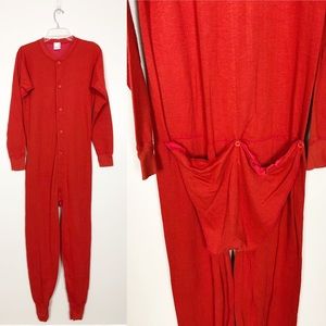 Vintage | Red Union Suit C-25